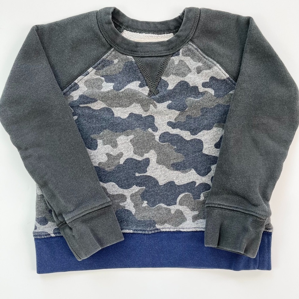 Crewcuts Gray and Blue Camo Kids Sweatshirt